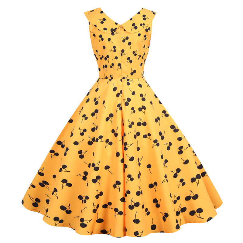 Robe swing femme avec design fruité et jupe évasée Chic & Stil