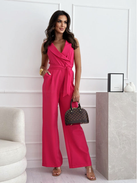 Ladies Chic Wrap Jumpsuit Lune London