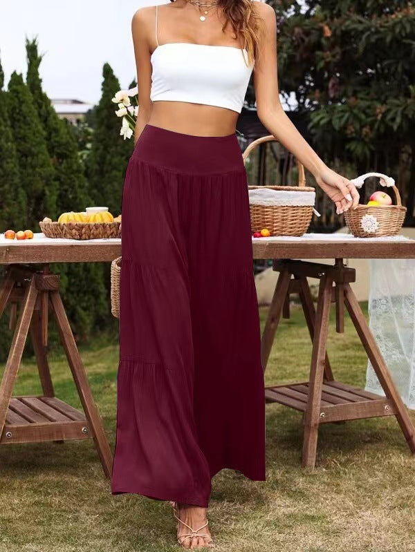 Summer pants for women, loose fit with elastic waist and fluid cut Lune London