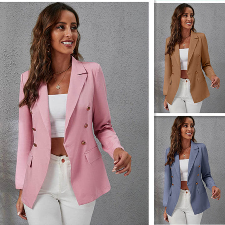Double-breasted jacket for women with pockets and elegant button details Lune London