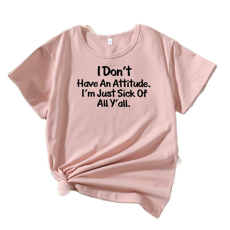 Ladies Casual Attitude Graphic T-Shirt Lune London