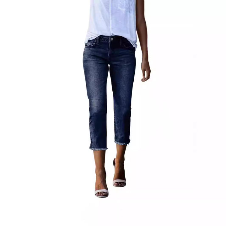 Ladies timeless jeans in modern cut with cropped leg Lune London