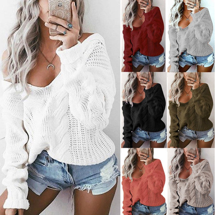 Chunky knit sweater for women with an airy crochet structure Lune London