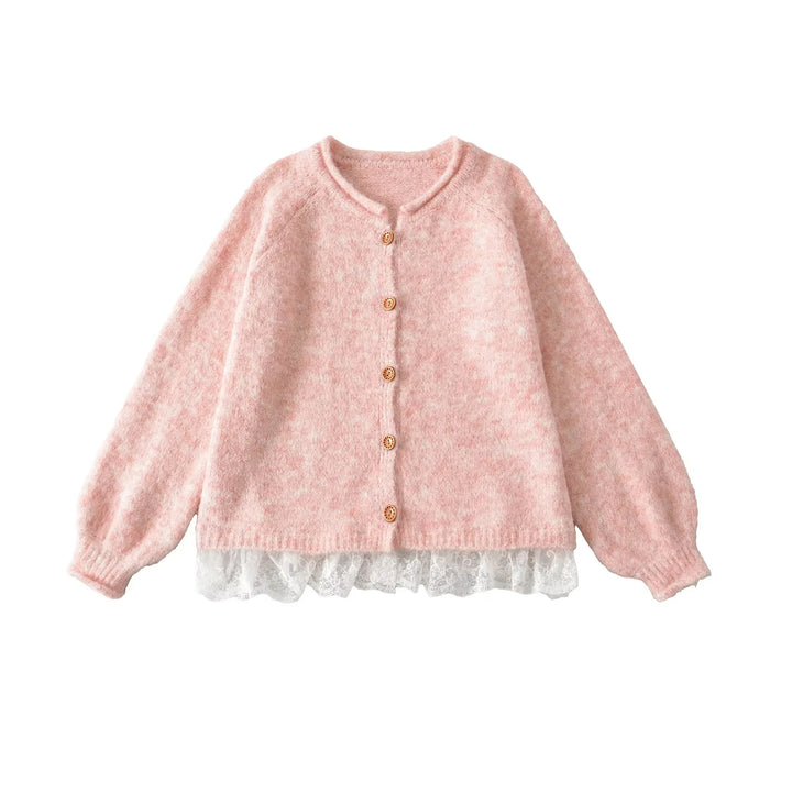 Ladies Elegant Knitted Vest with Lace and Chic Button Detail and Style