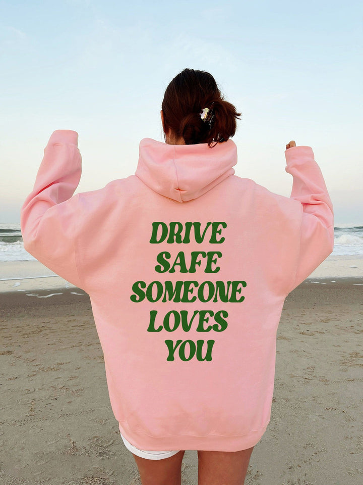Women's hoodie sweatshirt with inspiring lettering and casual fit Chic & Stil