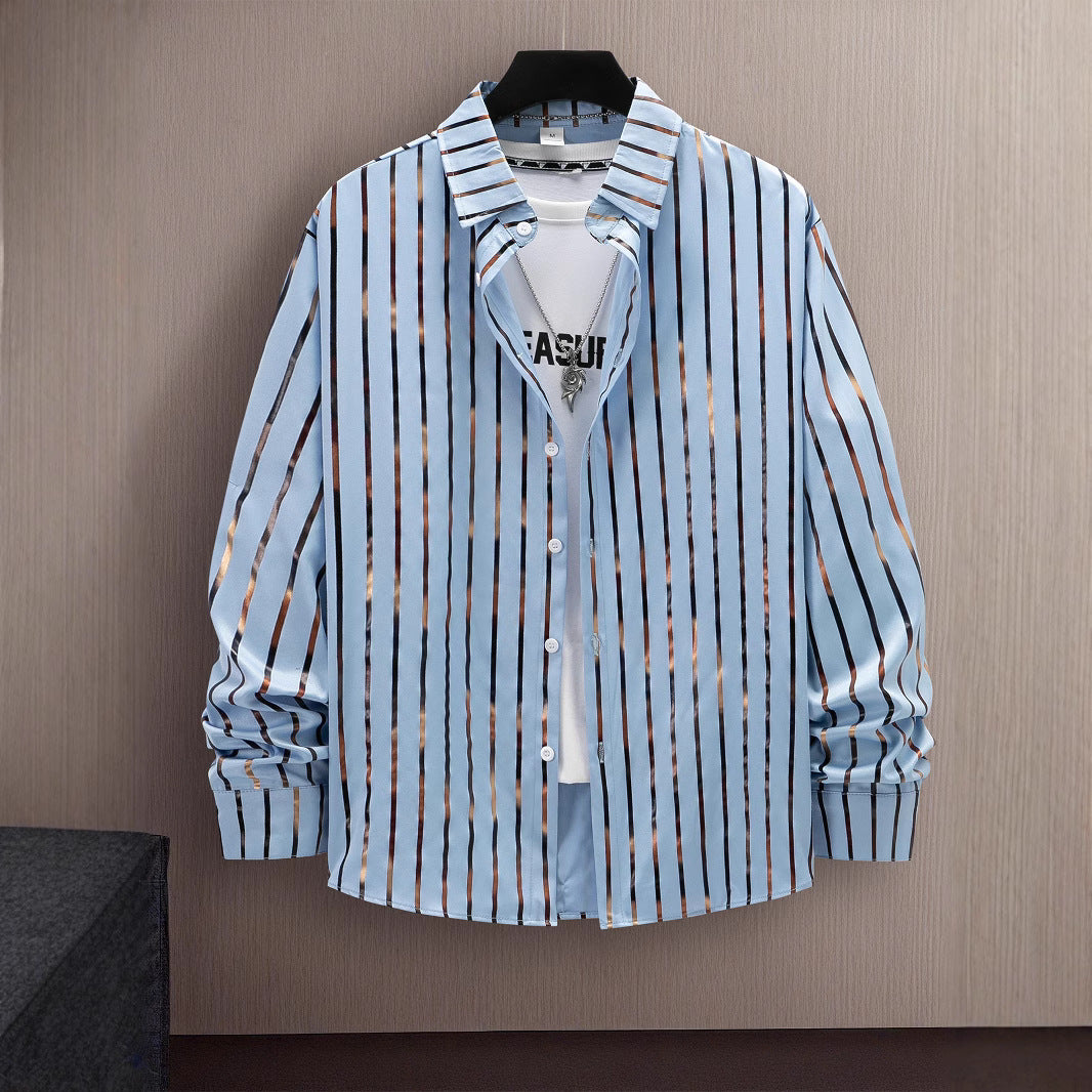 Lune London Slim-fit Striped Button-up Shirt for Men