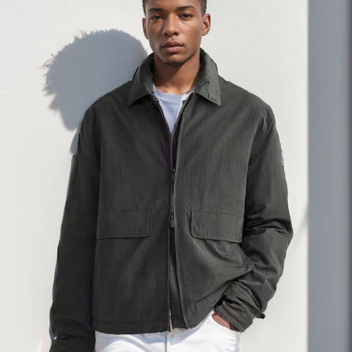 Lightweight transitional jacket for men with practical chest pockets and modern cut Lune London