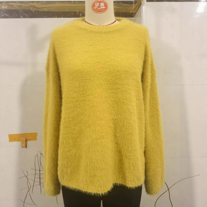 Pull moelleux pour femmes à coupe surdimensionnée en laine mohair Chic & Stil