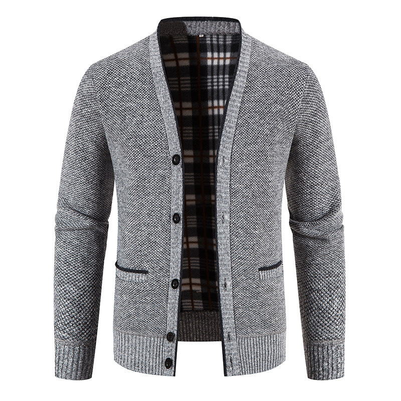 Refined knit jacket for men with a unique diamond pattern Lune London