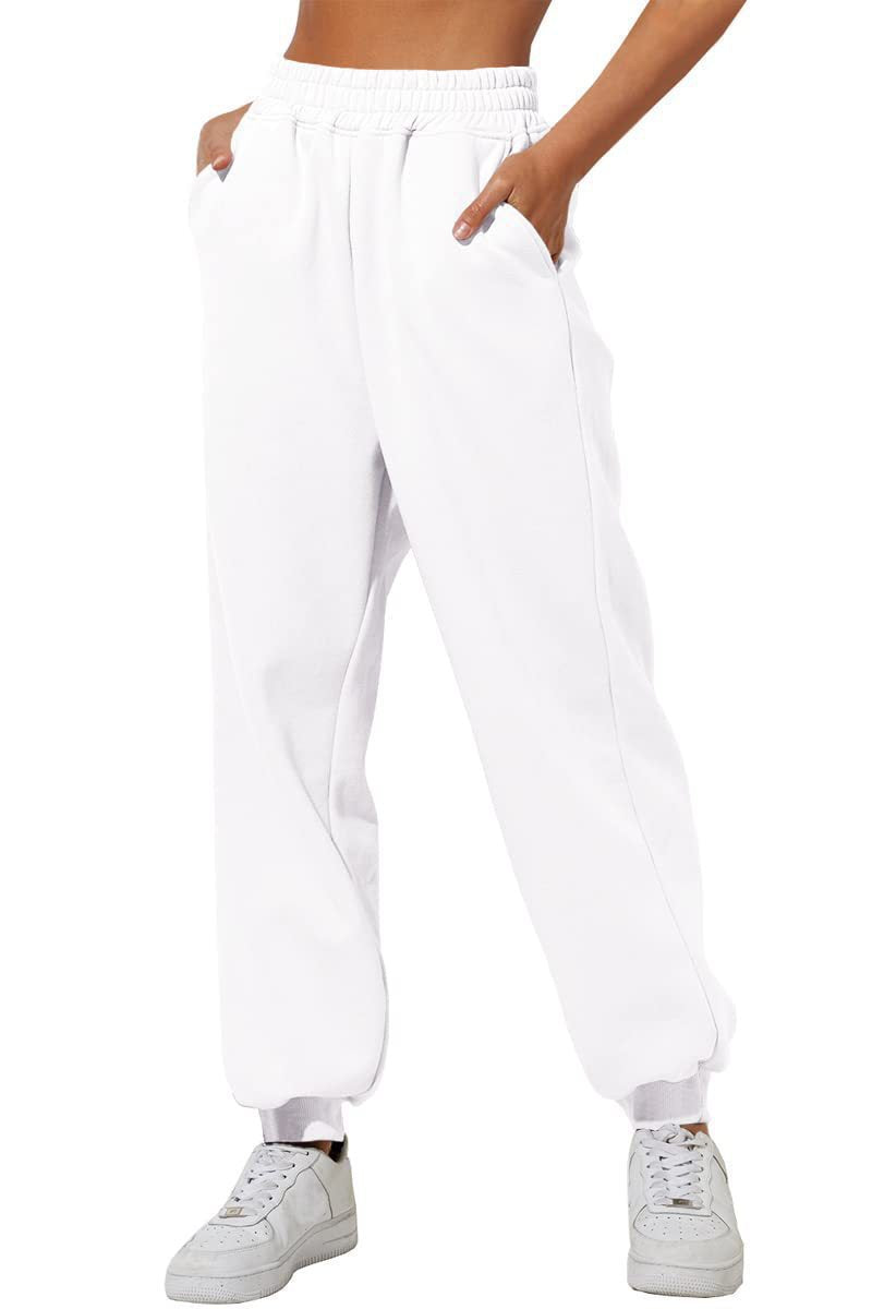 Casual women's jogger pants with elastic waistband and practical pockets Lune London