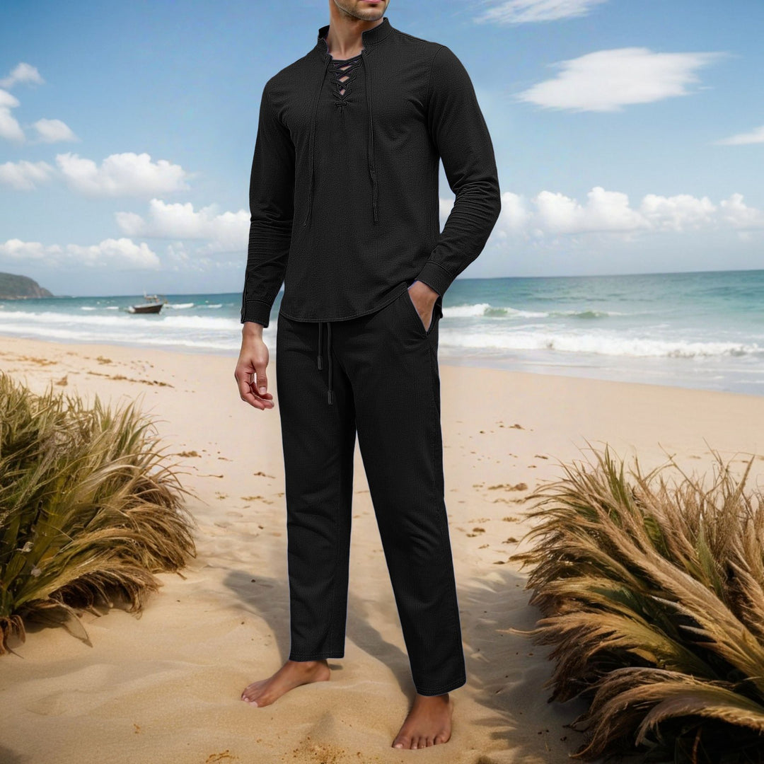 Men's Stylish Casual Set with Breathable Top and Comfortable Pants Lune London