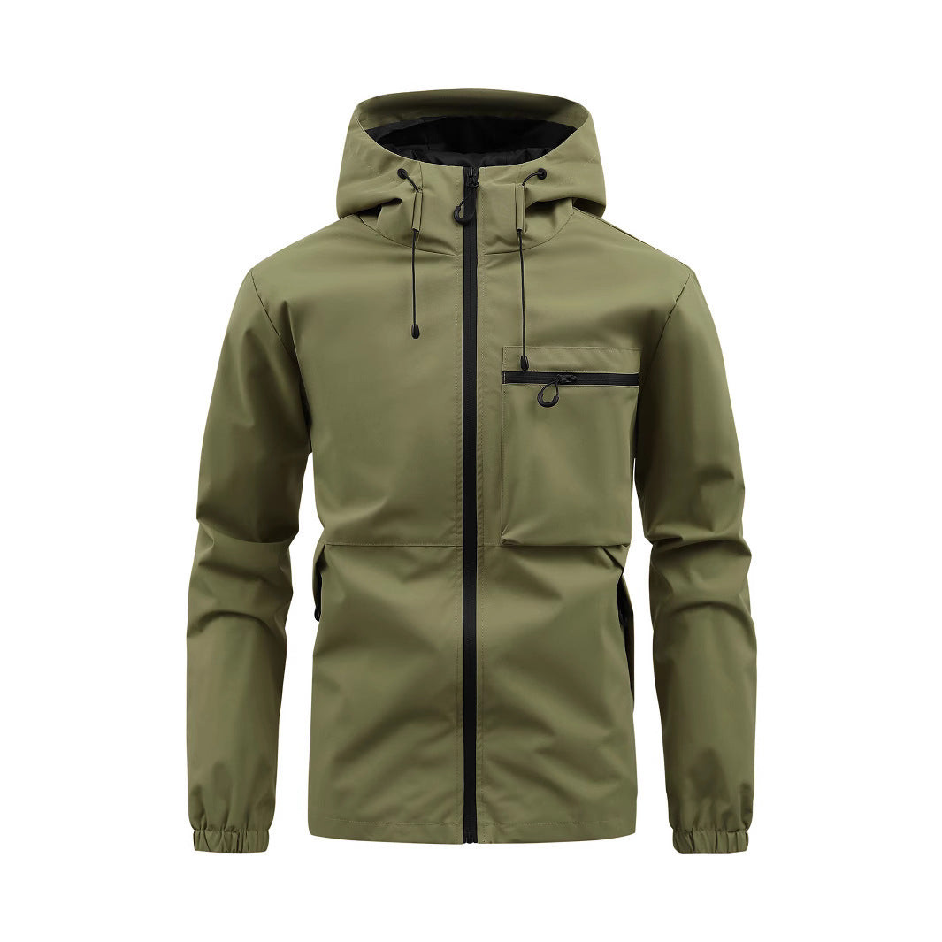 Waterproof leisure jacket for men with adjustable hood Lune London