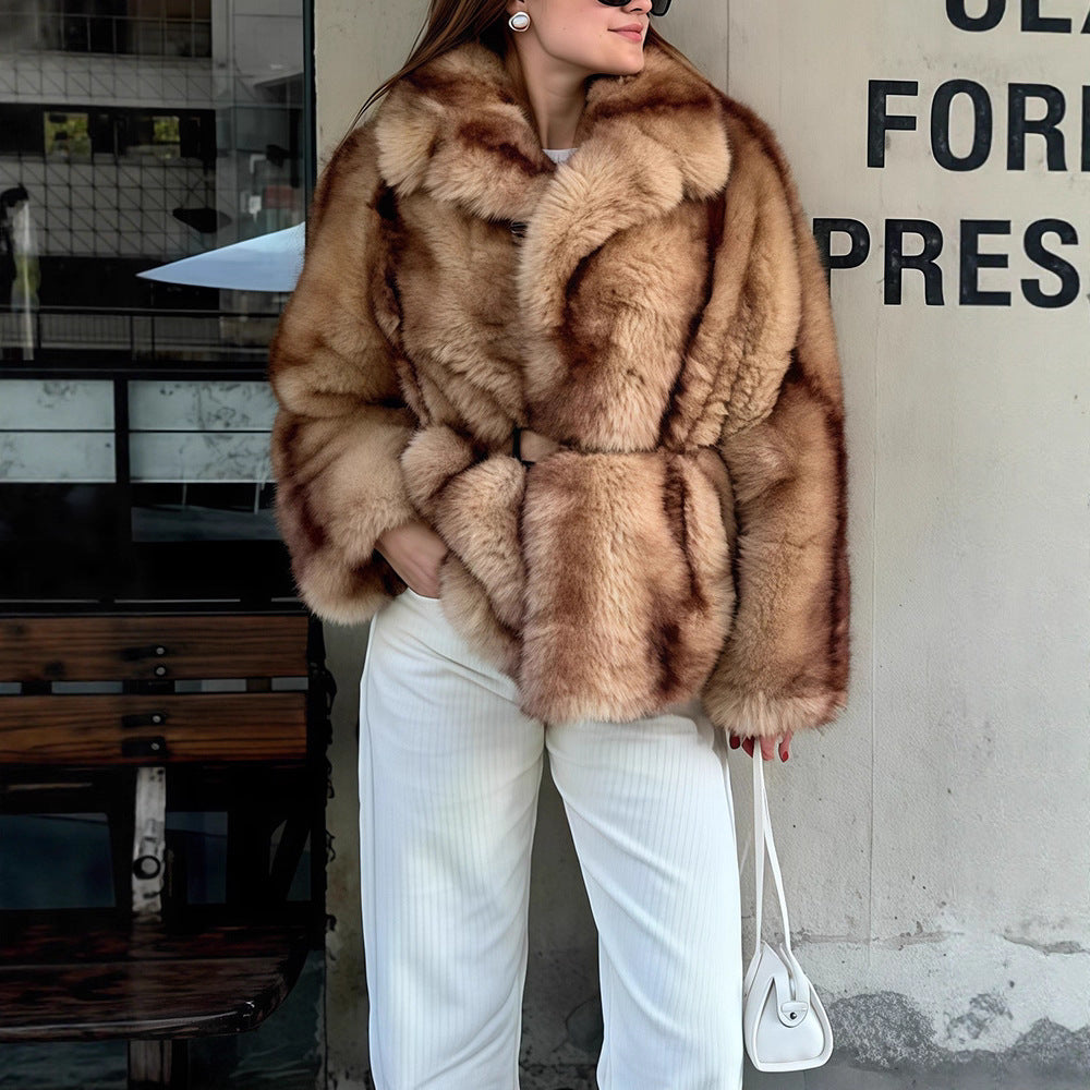 Ladies Luxurious Faux Fur Jacket with Elegant Lune London