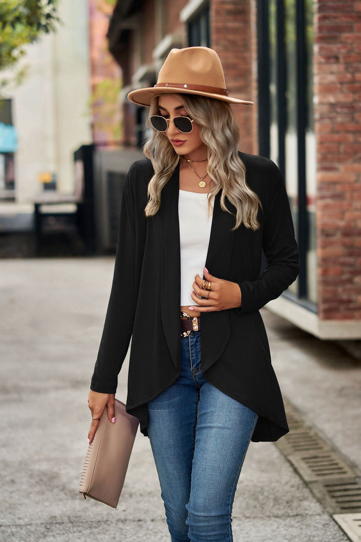Women's knit jacket with asymmetrical hem and relaxed fit Lune London