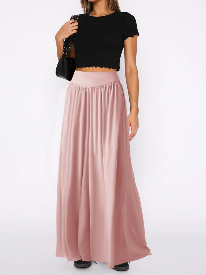 Maxi skirt for women with elastic waistband and fluid cut Lune London