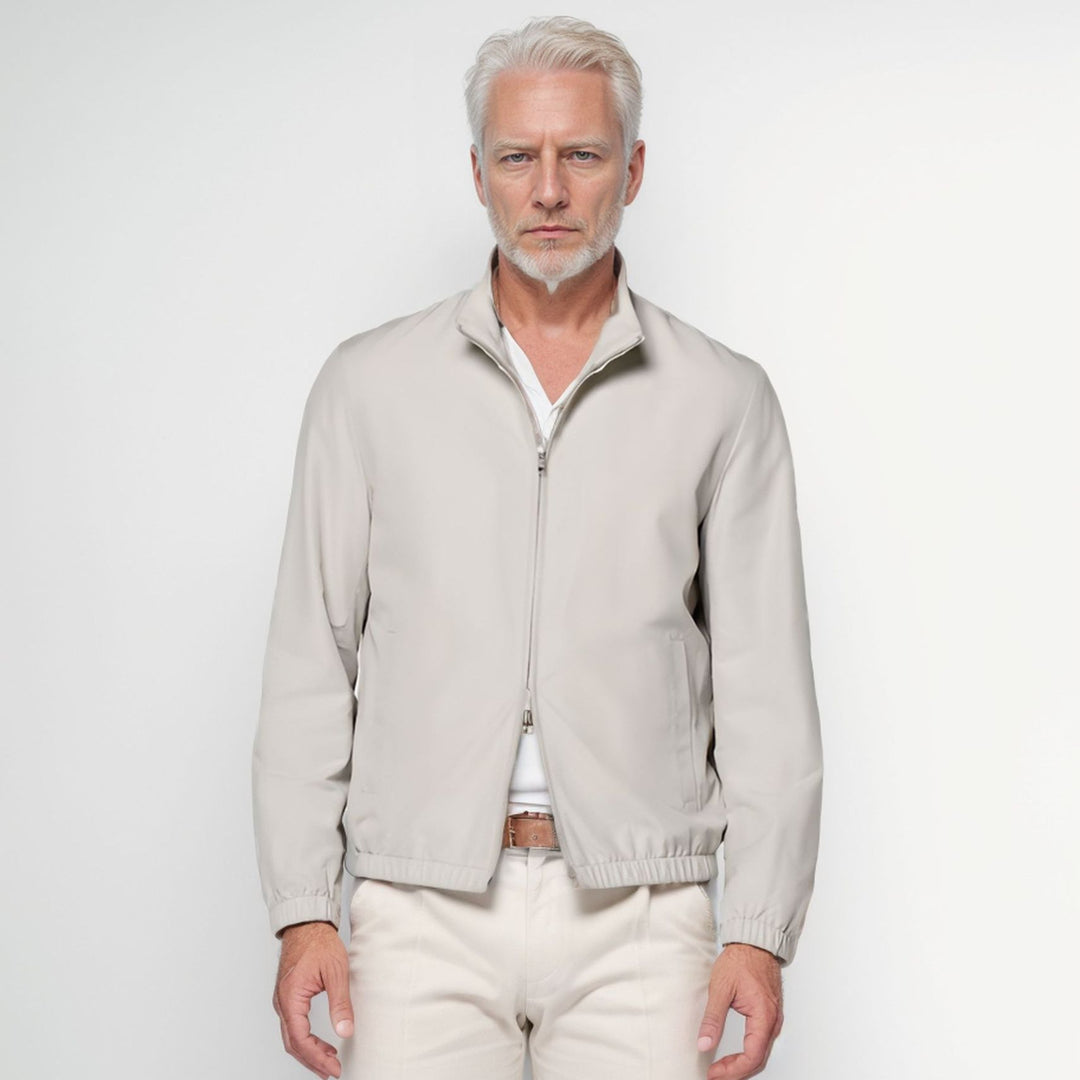 Aerial transition jacket for men with high collar and side pockets Lune London