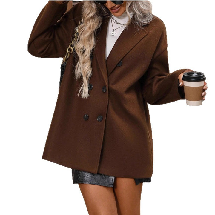Veste blazer tendance oversize pour femmes en matériau doux Chic & Stil