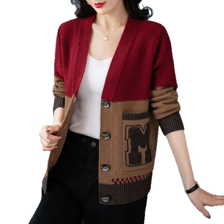 Gilet décontracté pour femmes avec des motifs en câble modernes et des poches pratiques Chic & Stil
