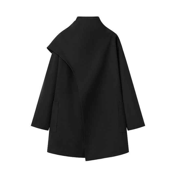 Lune London | Standing Collar Cape-Style Coat