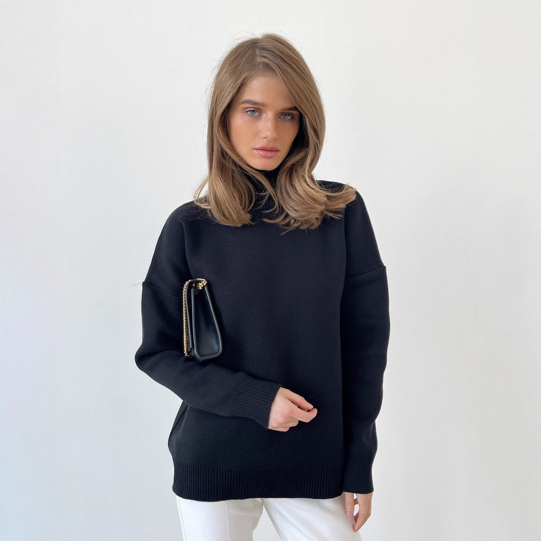 Elegant high collar sweater for women Lune London