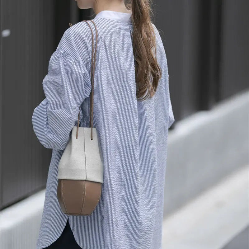 Chic and Style oversized striped shirt for women
