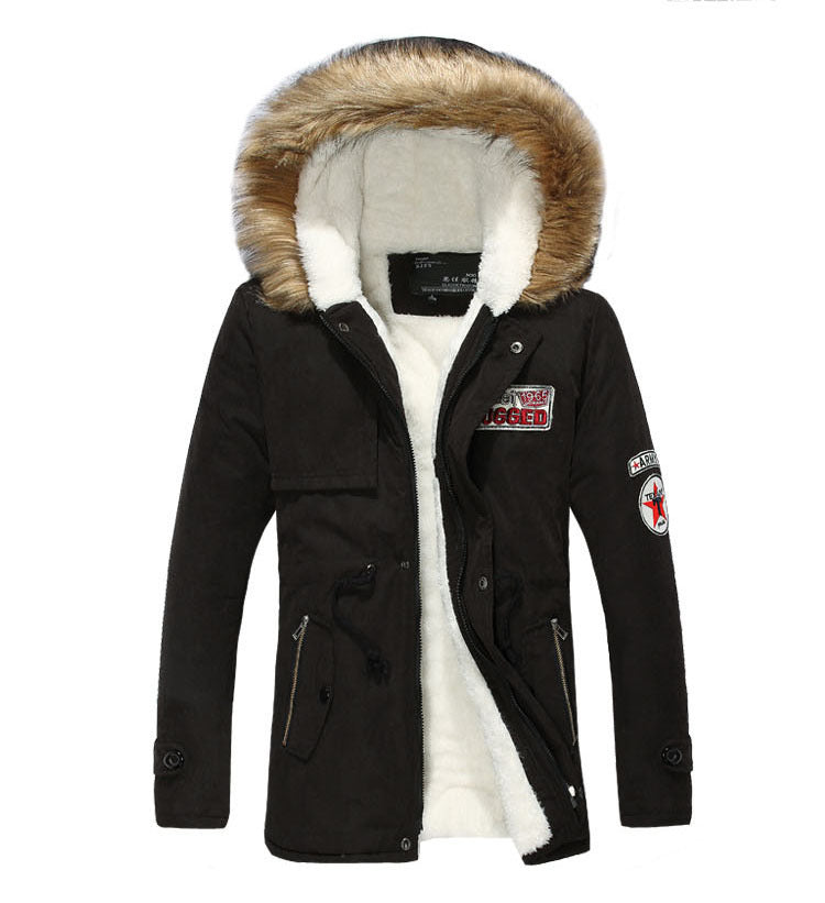 Stylish winter jacket for men with removable hood Lune London