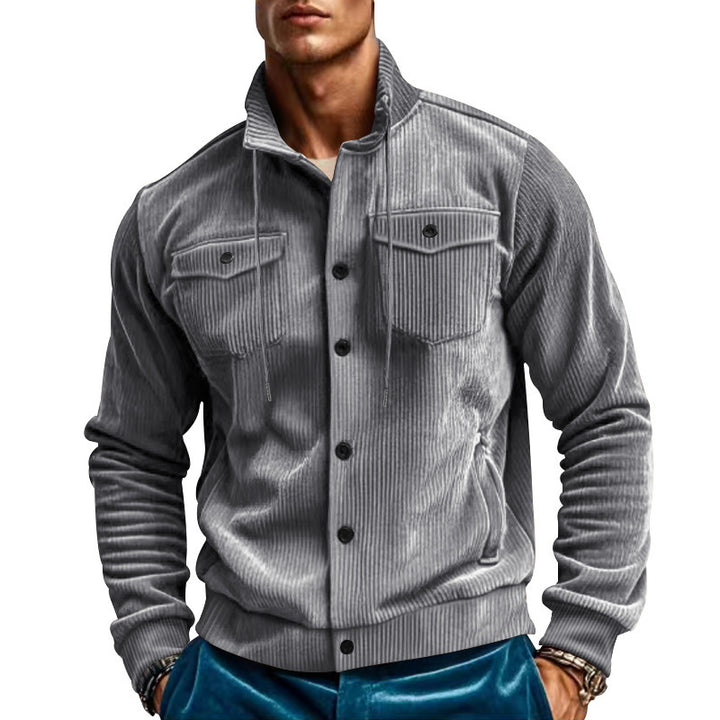 Lune London striped corduroy utility jacket for men