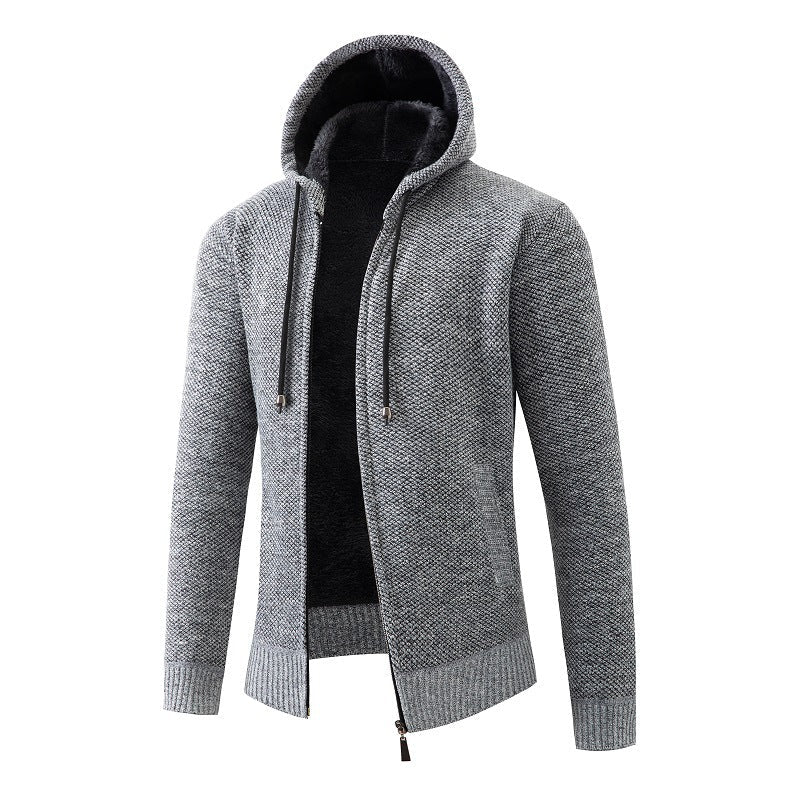 Men's Padded Cardigan with Hood Lune London