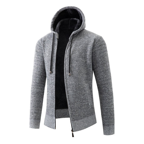 Men's hooded lined knit jacket Lune London