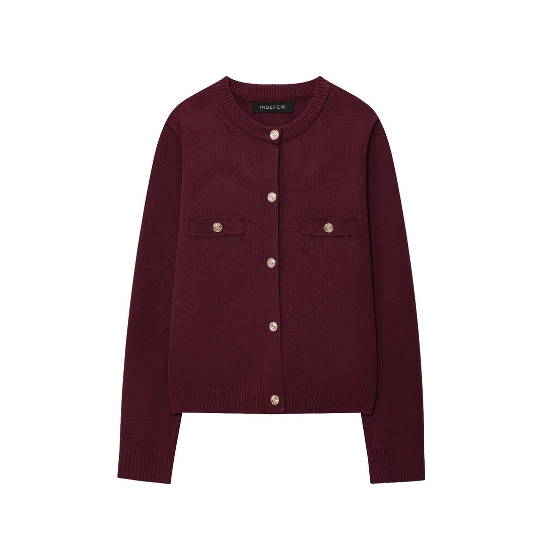 Lady Cardigan with button details and chest pockets Lune London