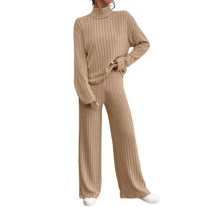 Women’s casual knit jumpsuit with high collar Lune London
