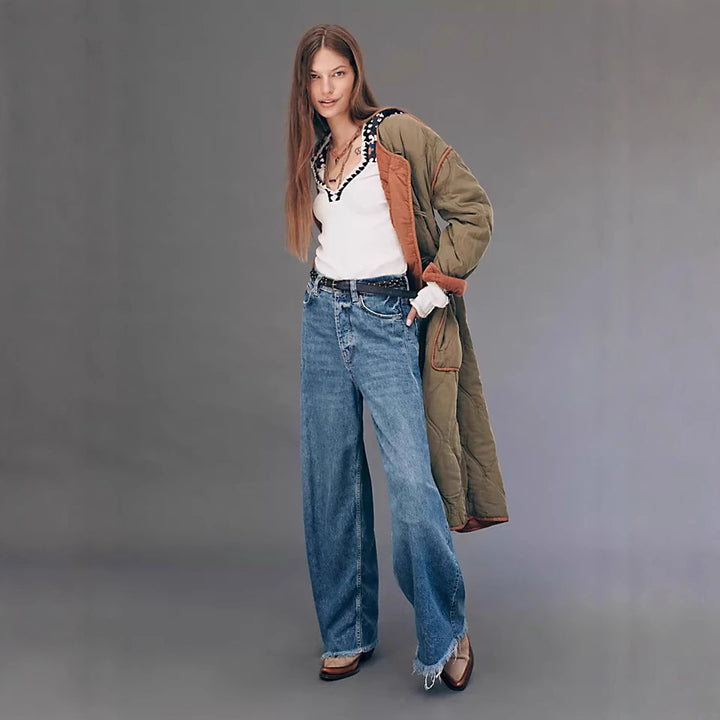 Women's Wide High-Waist Jeans Lune London