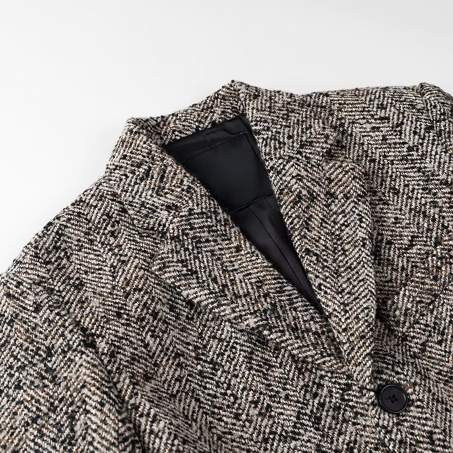 Ladies Elegant Wool Jacket with Waist Belt Lune London