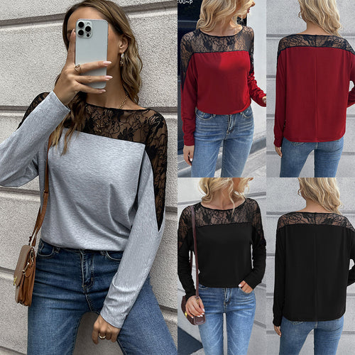 T-shirt for women with lace and trendy cut Lune London