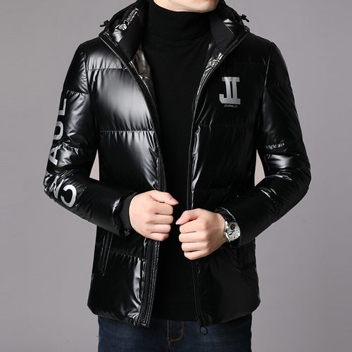 Lightweight and stylish down jacket for men with high collar Lune London