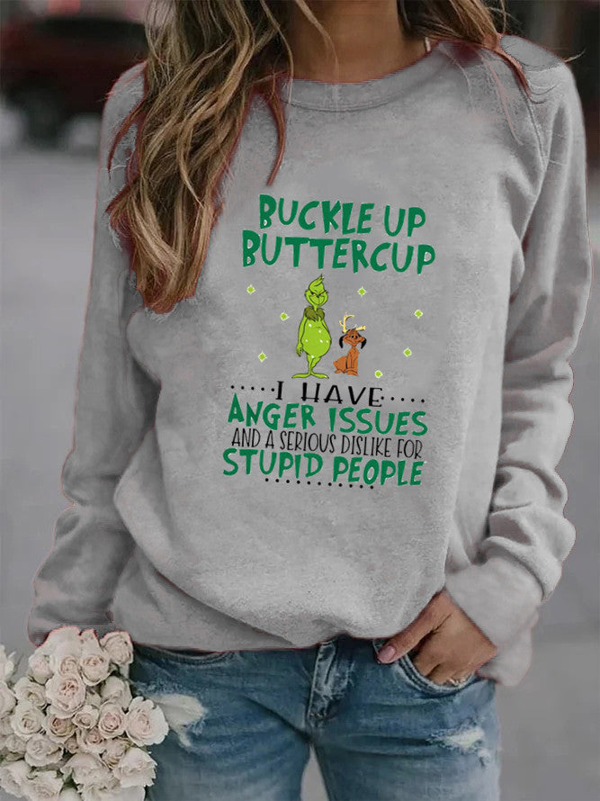 Sweat-shirt femme avec citation humoristique et design créatif Chic & Stil