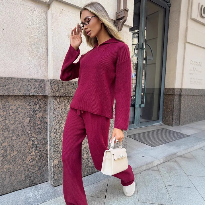 Ladies elegant knitted jogging set Lune London