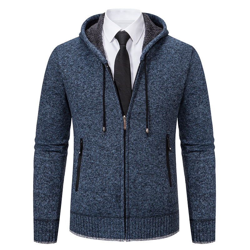 Hooded jacket for men with soft fleece lining and elegant details Lune London