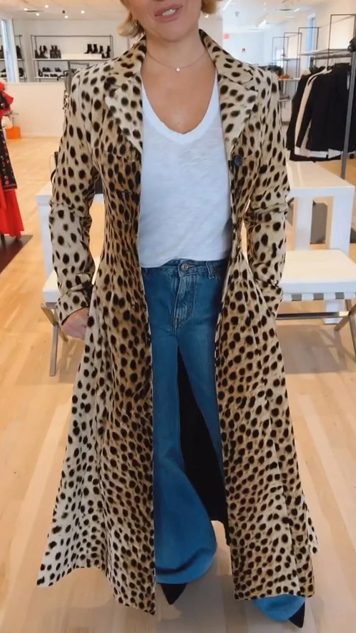 Manteau à motif léopard pour femmes Chic & Stil