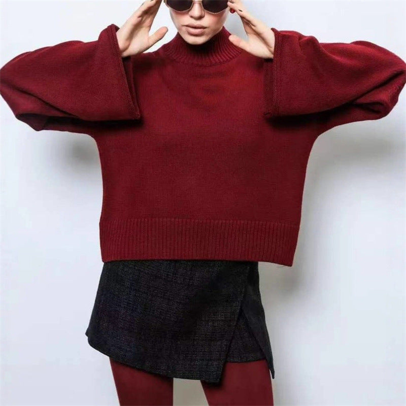Knit pullover for women with a relaxed fit and voluminous sleeves Lune London