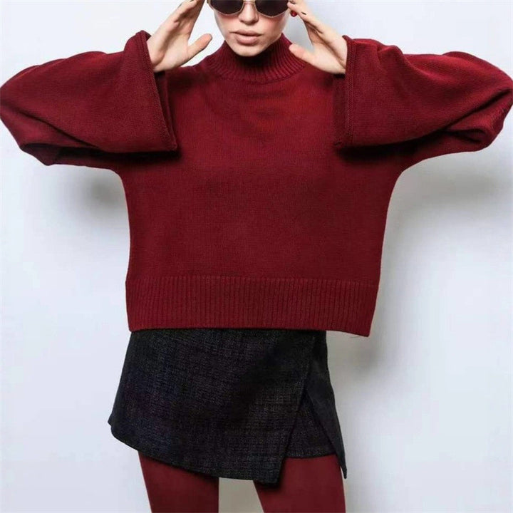 Knit pullover for women with a relaxed fit and voluminous sleeves Lune London