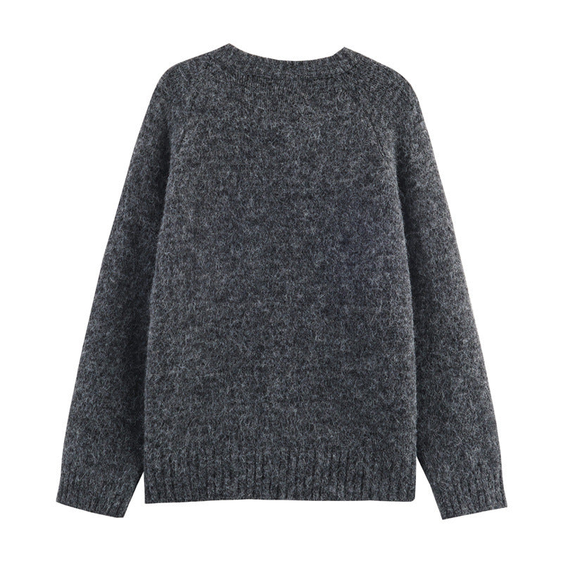 Women’s knitted jacket with colorful mushroom design Lune London