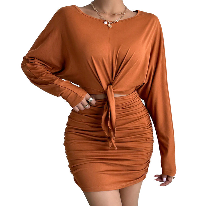 Robe mini pour femme avec un haut nouable et un design froncé Chic & Stil