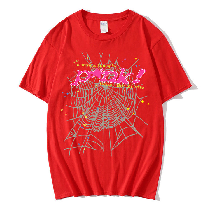 Women's casual T-shirt with creative spider web design Chic & Stil