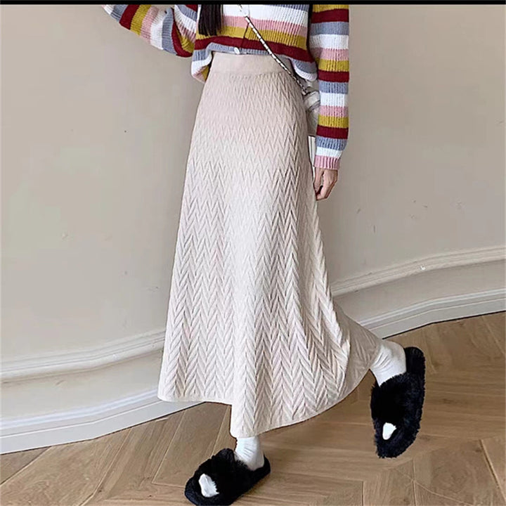 Maxi skirt for women with zigzag pattern and high waist Lune London