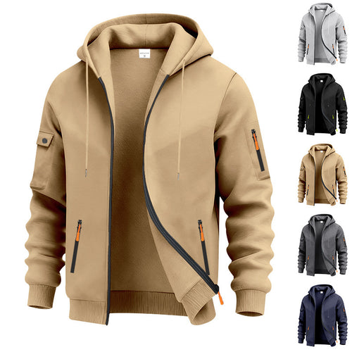 Men's sporty hoodie with functional zip pockets Lune London