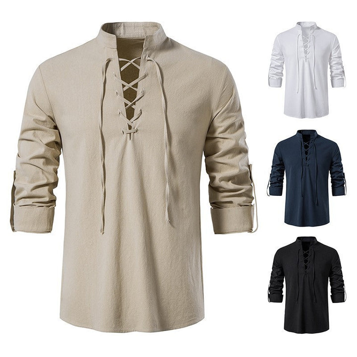 Men's long sleeve shirt with drawstring Lune London