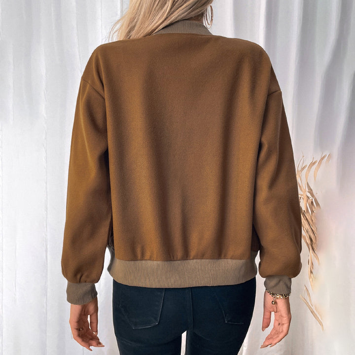 Casual college jacket for women with practical pockets and high-quality buttons Lune London
