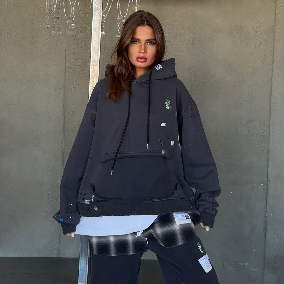 Lady Oversized Hoodie with Special Design Elements Lune London