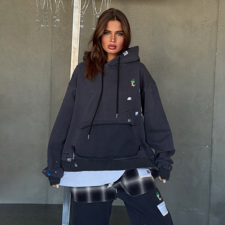 Lady Oversized Hoodie with Special Design Elements Lune London